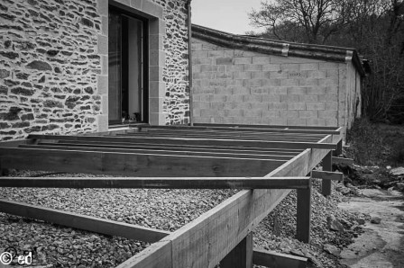 Terrasse composite, structuré, Iroko, classe 4, inox